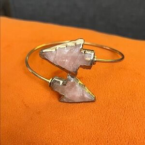 Gold and Pink Stone Women's Bracelet